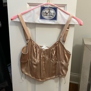 LARINNA HOOK AND EYE BUSTIER CROP TOP